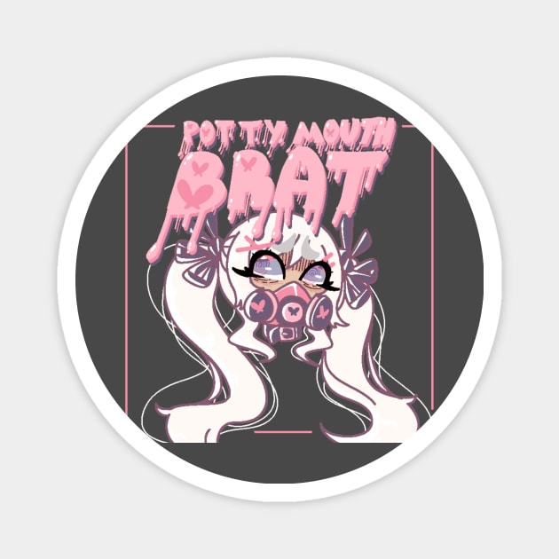 Potty Mouth Brat Magnet by Angel Cake Arts